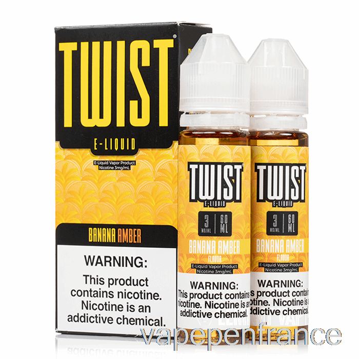 Banane Ambre - E-liquide Twist - 120 Ml 0 Mg Stylo Vape